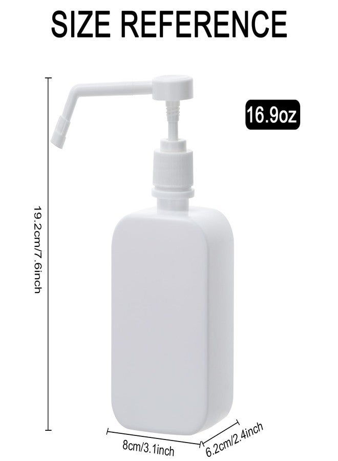 Uceoo Pump Bottles Dispenser 16.9oz/500ml, 2 Pack Empty Plastic Lotion Shampoo Bottles, Refillable Hand Soap Wash Bottles for Cleaning Solution, Plants - Image 2